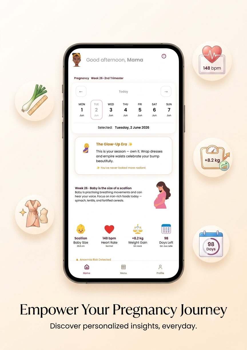 Your complete pregnancy companion screen